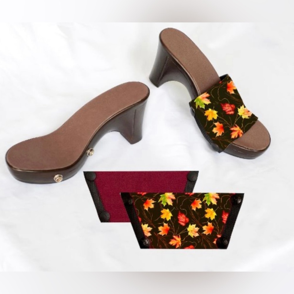 Onesole fall leaves interchangeable Traveler Cafe shoe set sz5-11